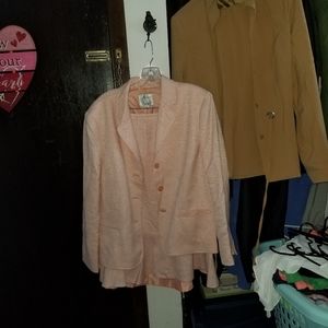 Peach skirt suit